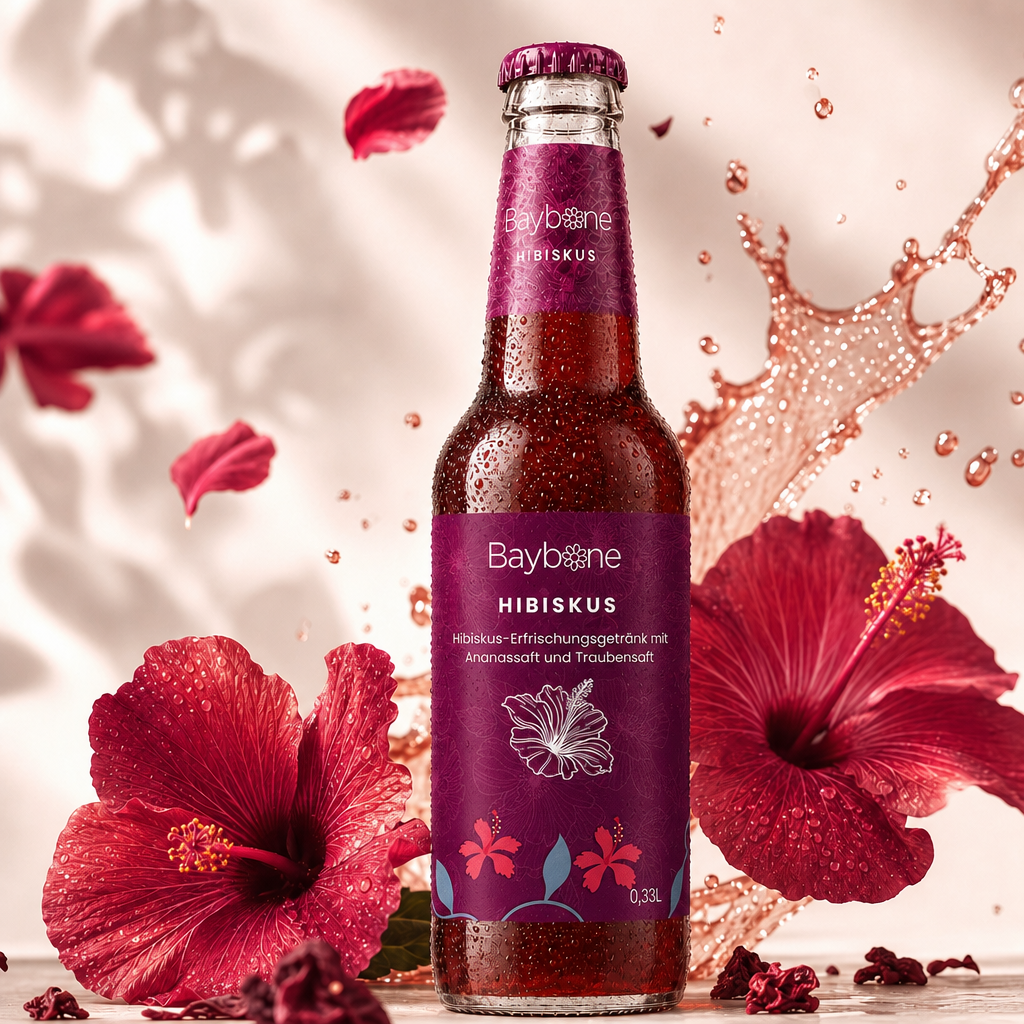 Hibiskus Erfrischungsgetränk mit Ananassaft und Traubensaft 0,33l Mehrweg – 24er Kiste – Bild 2